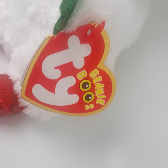 Ty Beanie Boos "CHIMNEY" the Christmas Mouse 6 Inch Plush 2021 - Picture 2 of 4